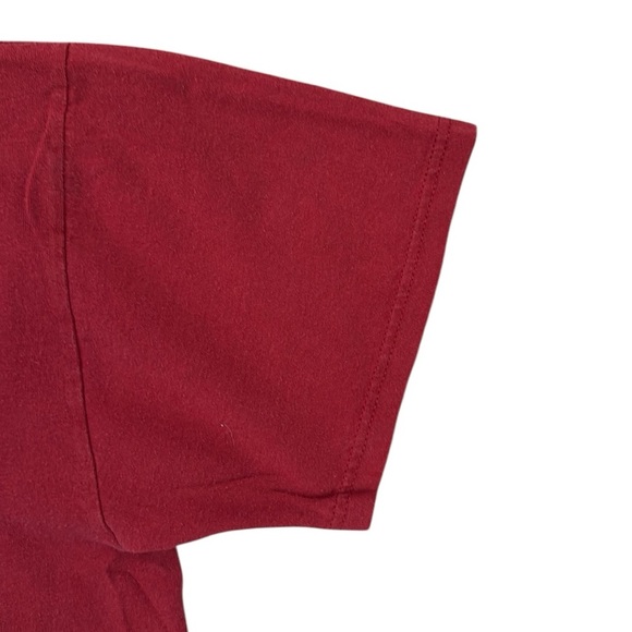 Vintage Russell Athletic Men’s Stanford Tee All Cotton Red White Spell Out Large - Picture 5 of 10